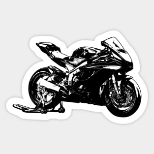 YZF R6 Motorcycle Sketch Art Sticker